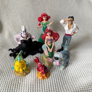 Disney Princess Little Mermaid ERIC SEBASTIAN Flounder figure cake topper lot